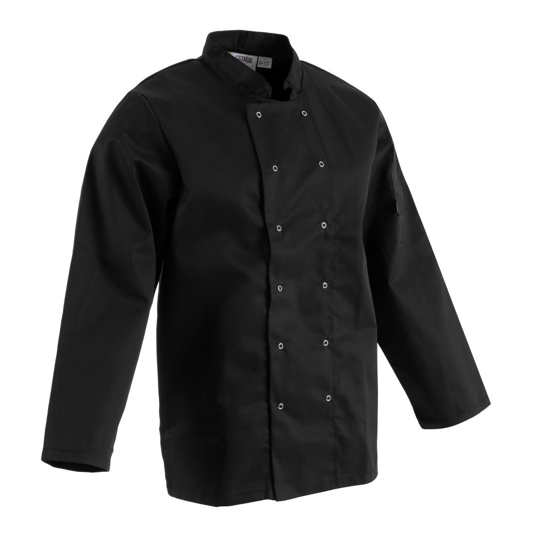 Veste de cuisine mixte Whites Vegas manches longues noire L — A438-L