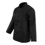 Veste de cuisine mixte Whites Vegas manches longues noire XS — A438-XS