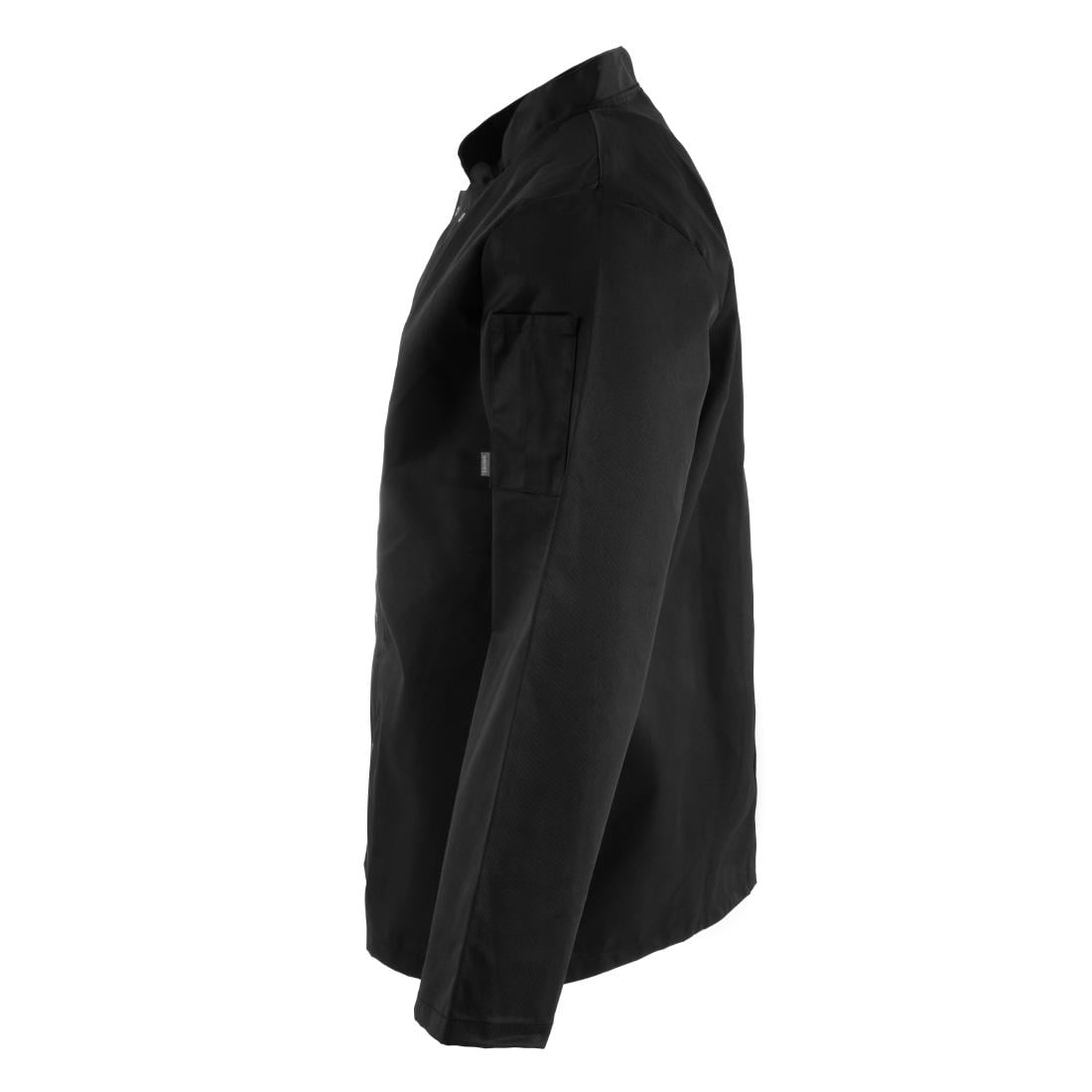 Veste de cuisine mixte Whites Vegas manches longues noire XS — A438-XS