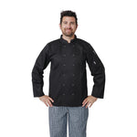 Veste de cuisine mixte Whites Vegas manches longues noire L — A438-L