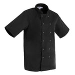 Veste de cuisine mixte Whites Vegas manches courtes noire 3XL — A439-3XL