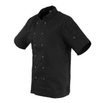 Veste de cuisine mixte Whites Vegas manches courtes noire XS — A439-XS