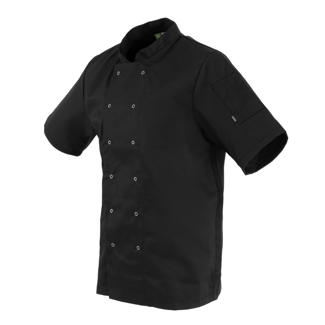 Veste de cuisine mixte Whites Vegas manches courtes noire XS — A439-XS