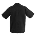 Veste de cuisine mixte Whites Vegas manches courtes noire XL — A439-XL