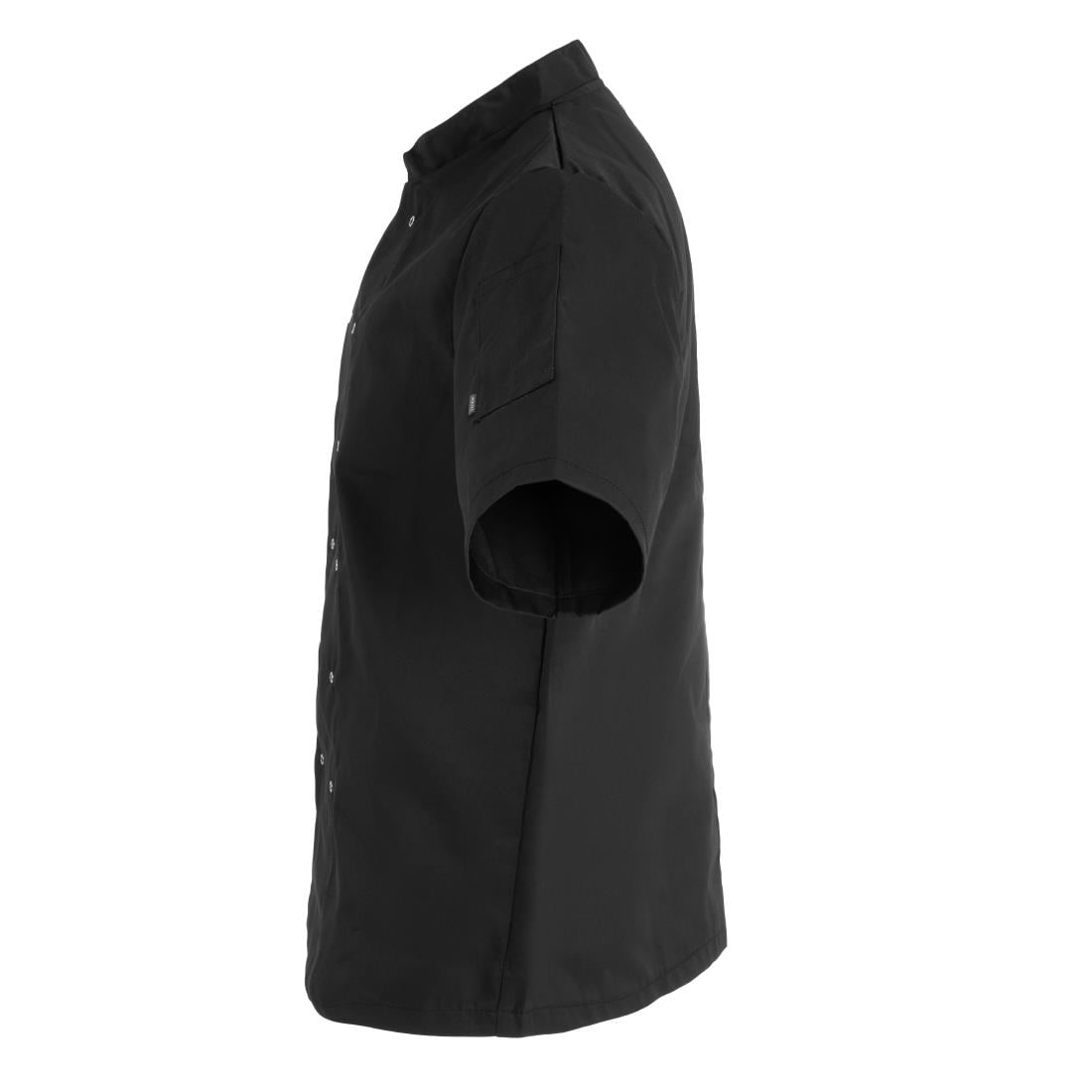 Veste de cuisine mixte Whites Vegas manches courtes noire XL — A439-XL