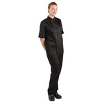 Veste de cuisine mixte Whites Vegas manches courtes noire 3XL — A439-3XL