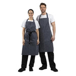 Tablier bavette Whites rayé marine et blanc — A530