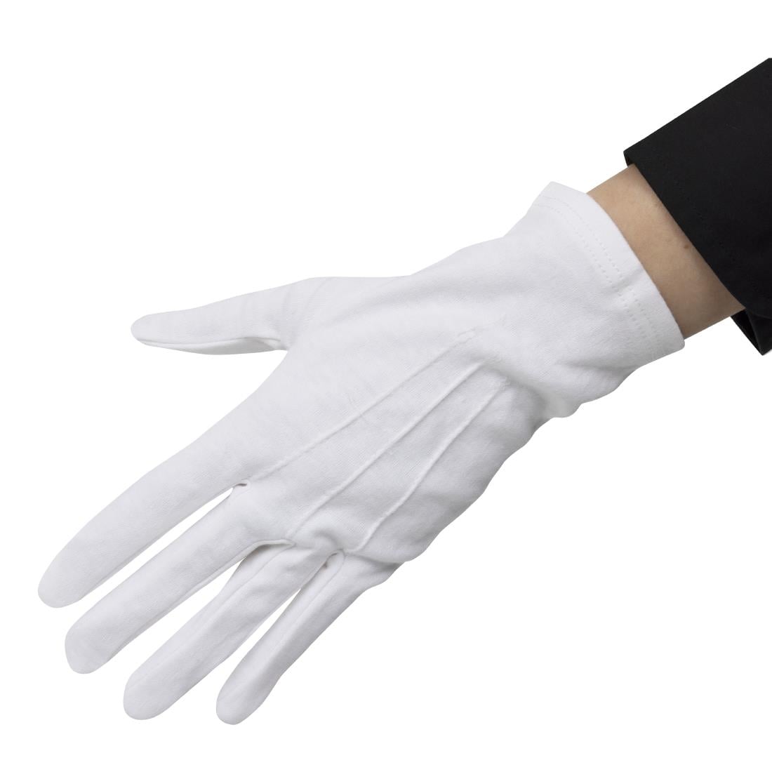Gants de service pour homme blancs S/M — A546-M
