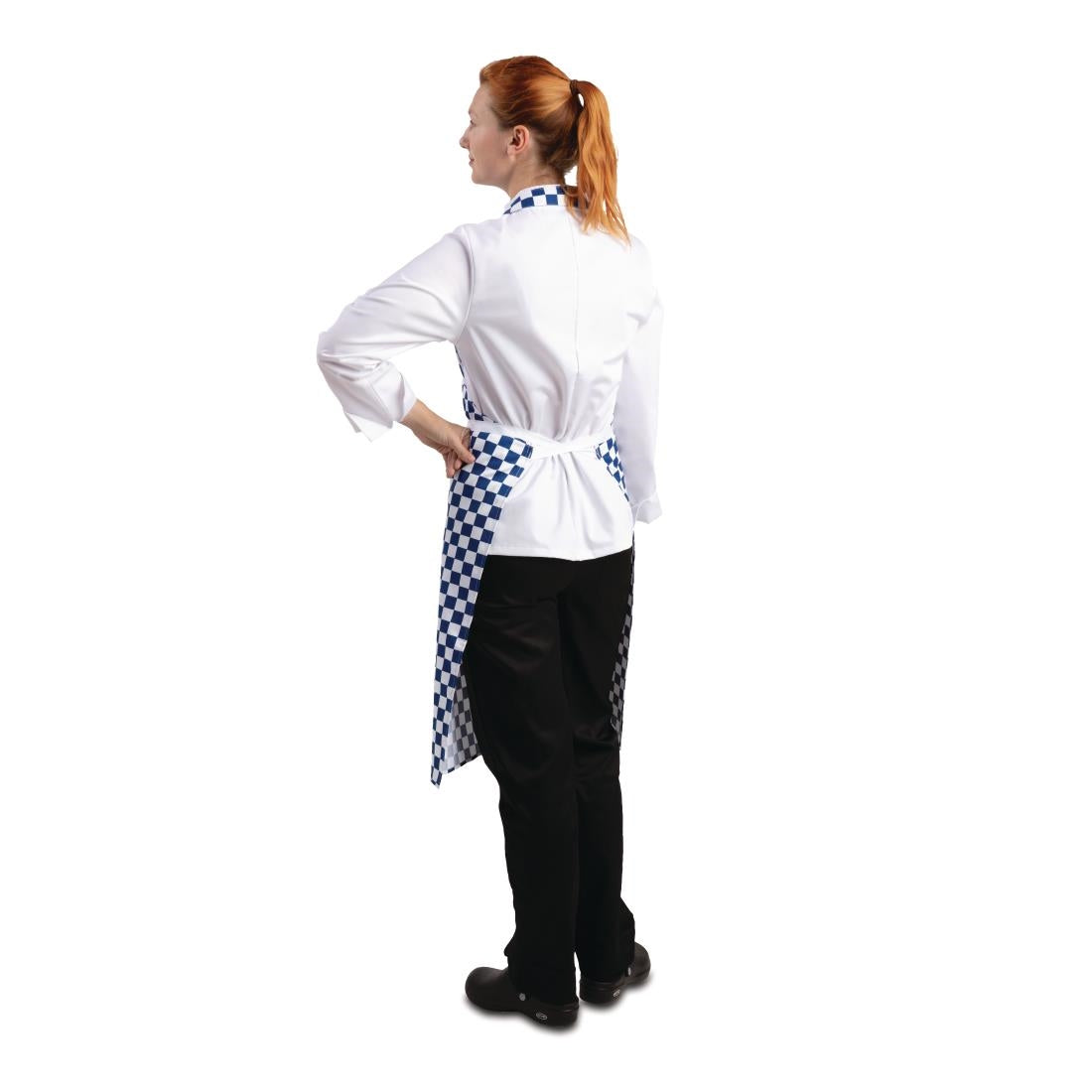 Tablier bavette Whites carreaux bleus et blancs — A554