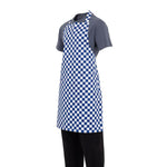 Tablier bavette Whites carreaux bleus et blancs — A554