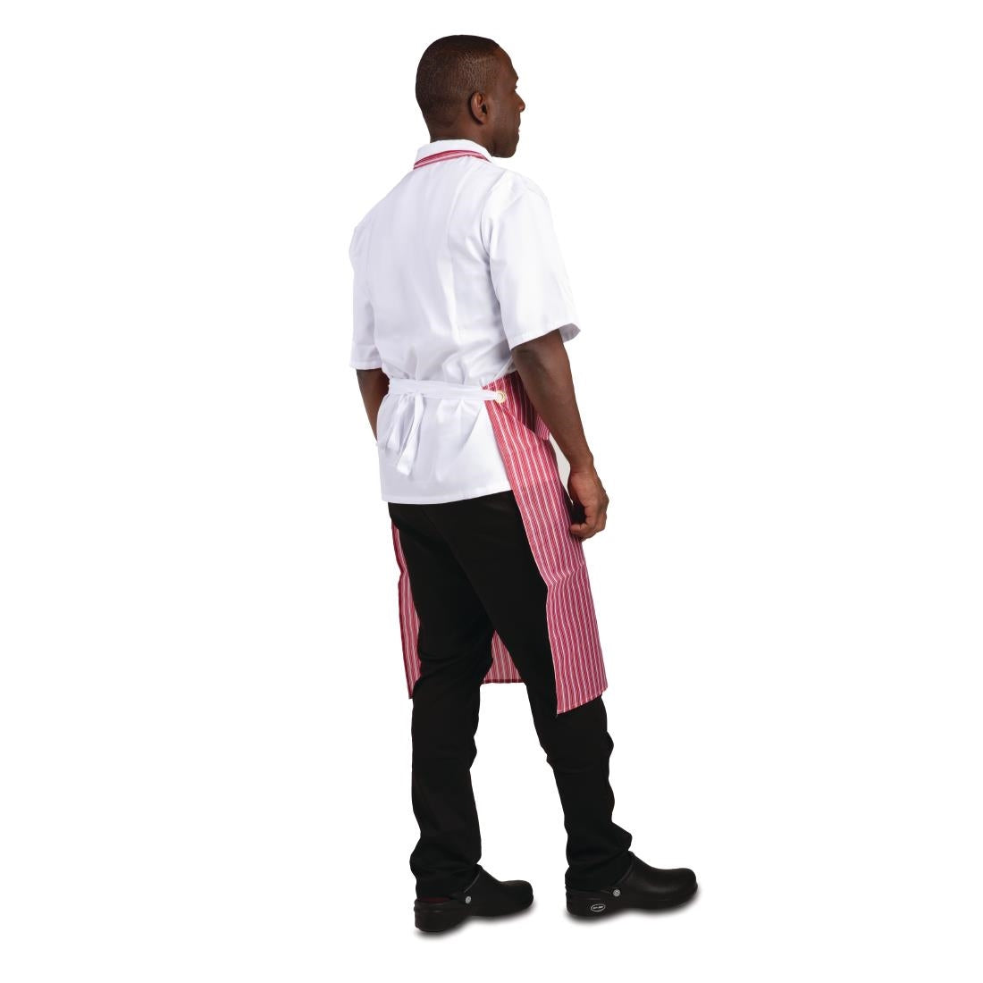 Tablier bavette déperlant Whites rouge et blanc — A581