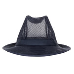 Chapeau Trilby bleu marine avec résille L — A654-L