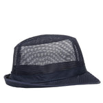 Chapeau Trilby bleu marine avec résille S — A654-S