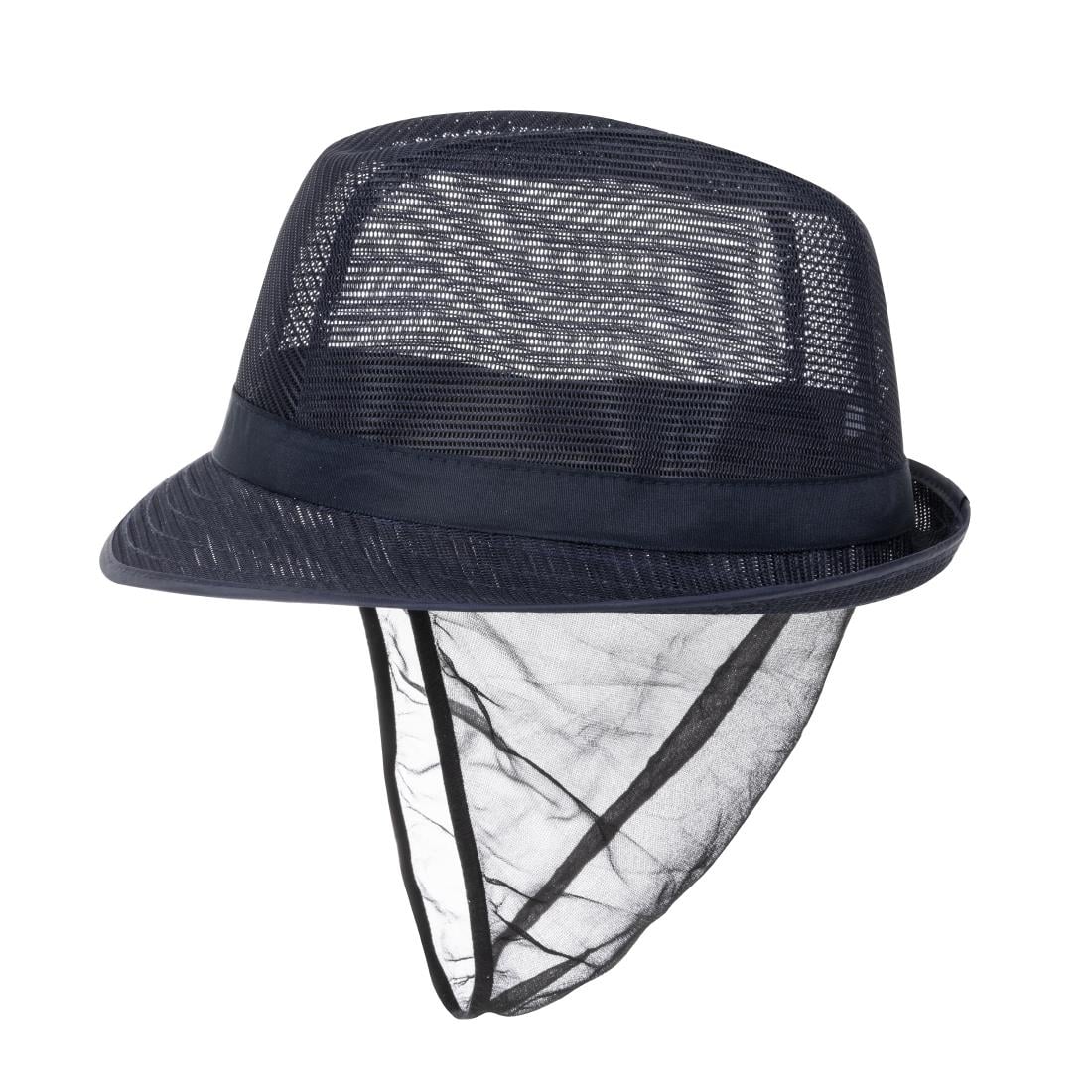 Chapeau Trilby bleu marine avec résille S — A654-S