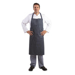 Tablier bavette Whites rayé marine et blanc XL — A662