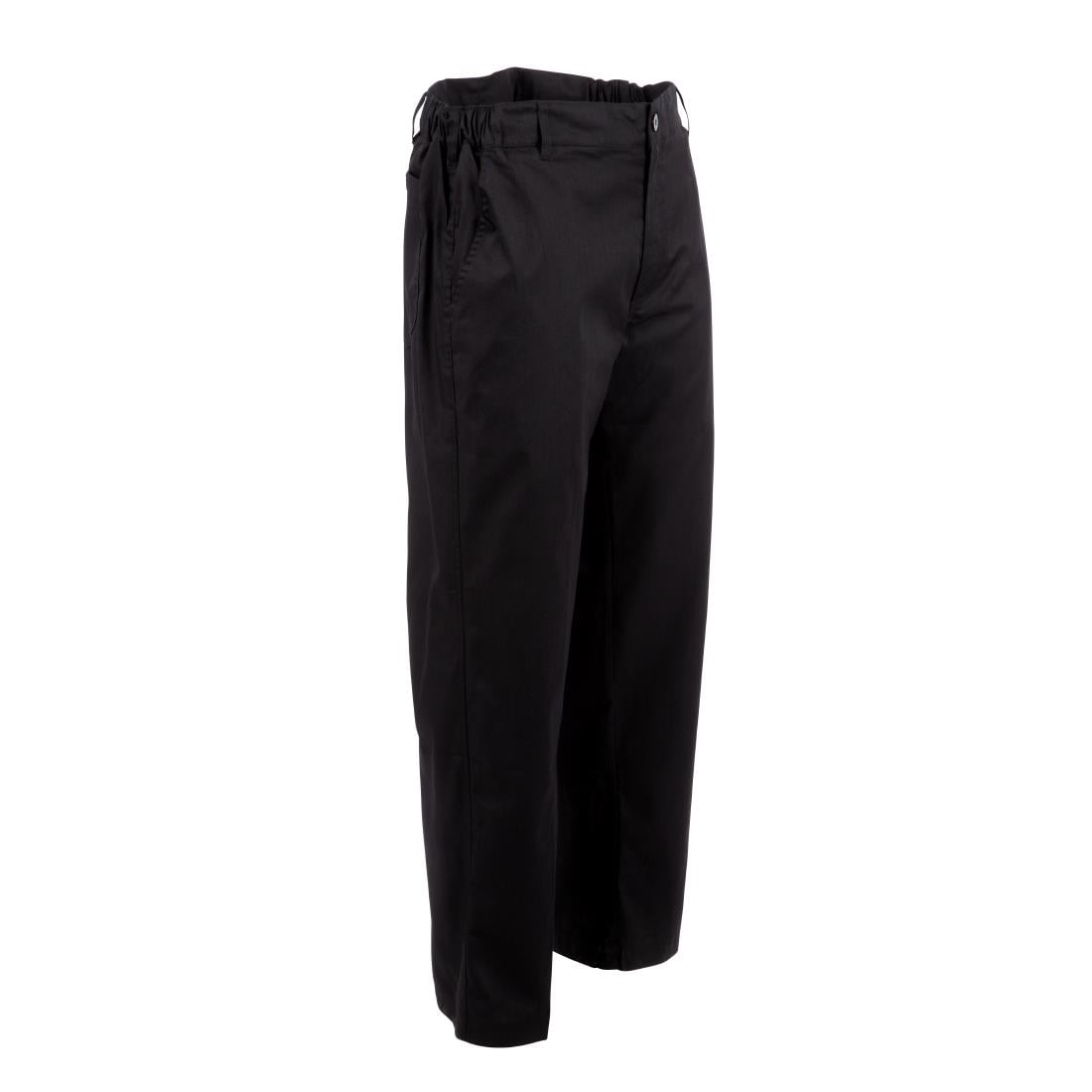 Pantalon de cuisine mixte Chef Works Professionnel chevrons noirs S — A674-S