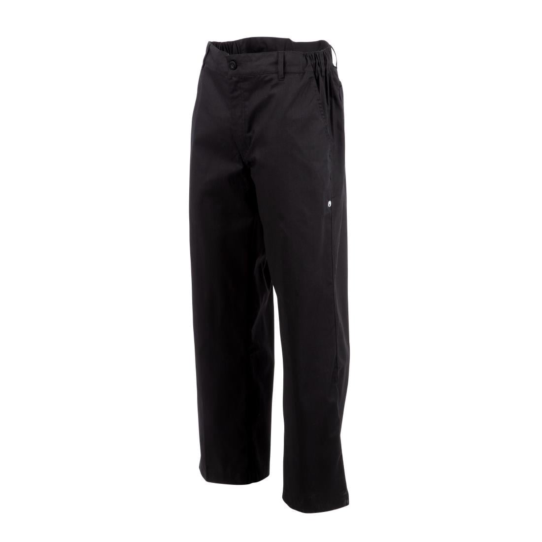 Pantalon de cuisine mixte Chef Works Professionnel chevrons noirs S — A674-S