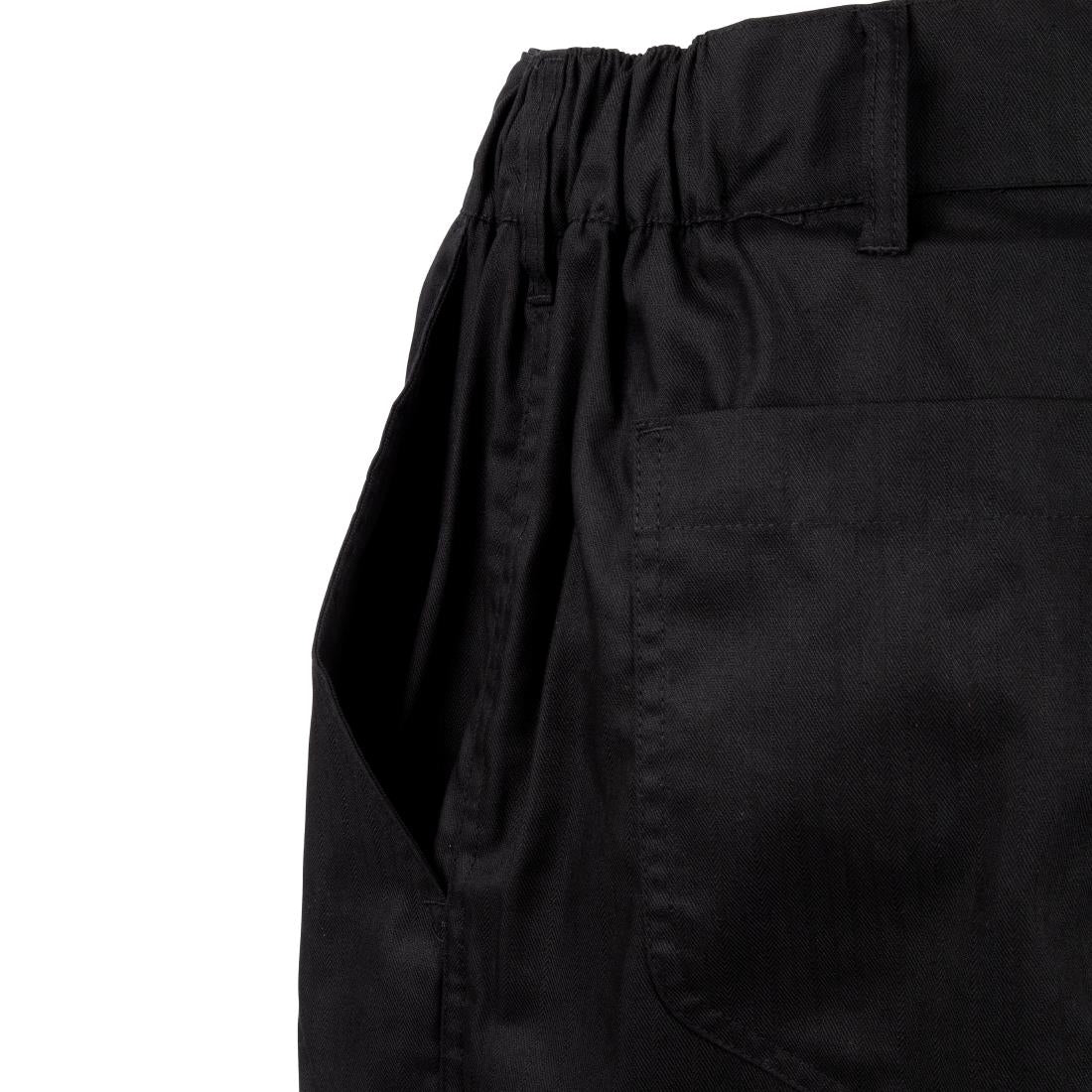 Pantalon de cuisine mixte Chef Works Professionnel chevrons noirs M — A674-M