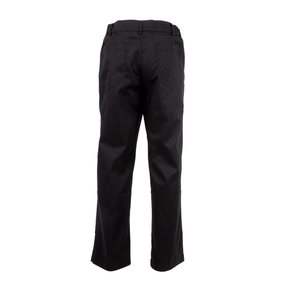 Pantalon de cuisine mixte Chef Works Professionnel chevrons noirs S — A674-S