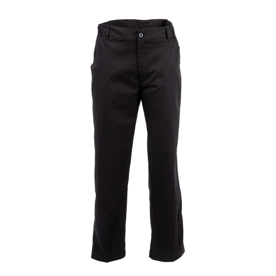 Pantalon de cuisine mixte Chef Works Professionnel chevrons noirs S — A674-S