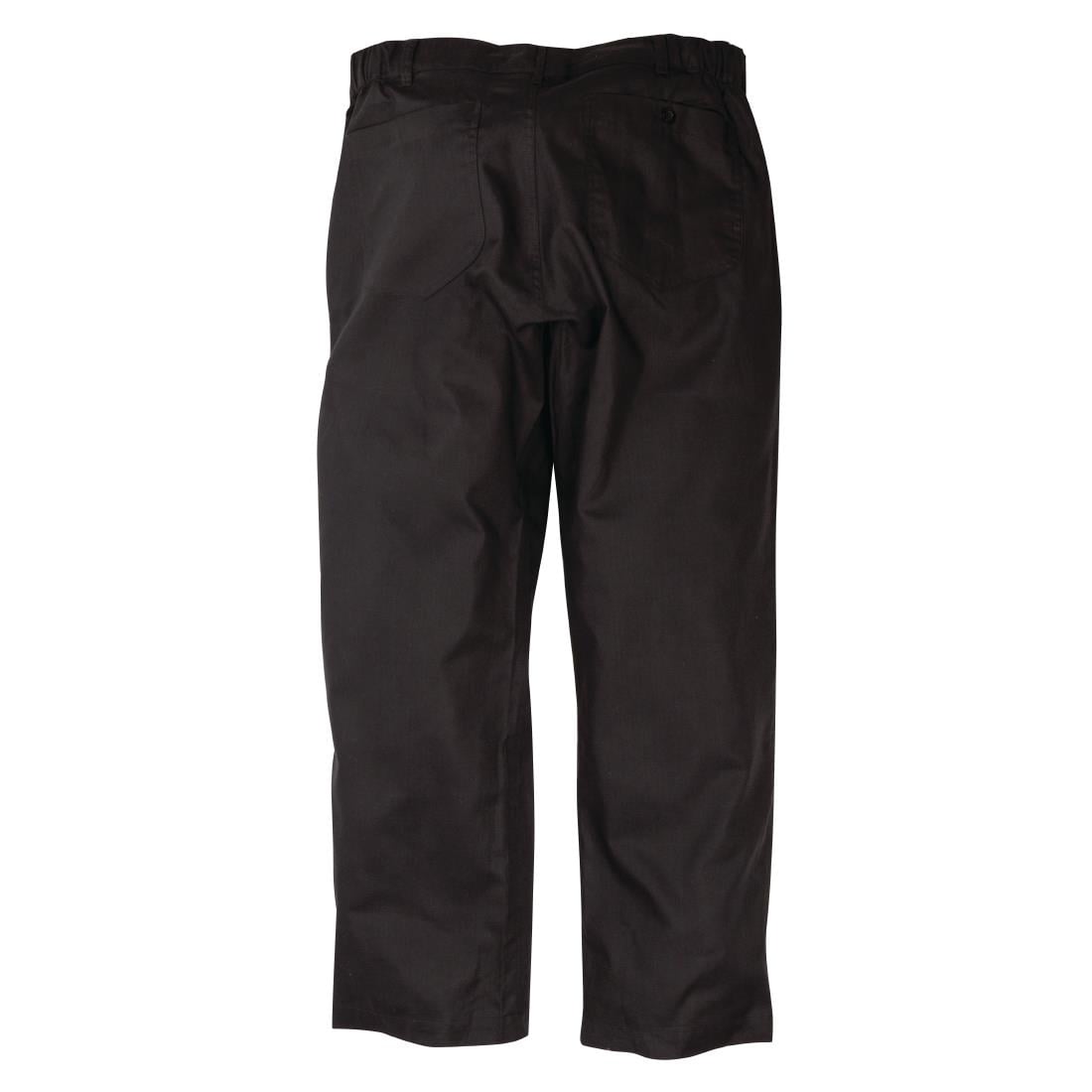 Pantalon de cuisine mixte Chef Works Professionnel chevrons noirs S — A674-S