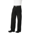 Pantalon de cuisine mixte Chef Works Professionnel chevrons noirs M — A674-M