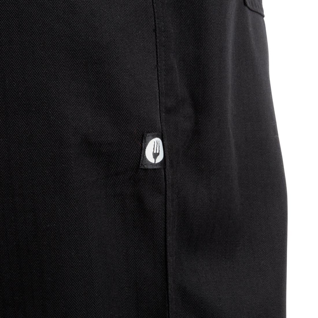 Pantalon de cuisinier ample unisexe Chef Works Better Built Baggy noir M — A695-M