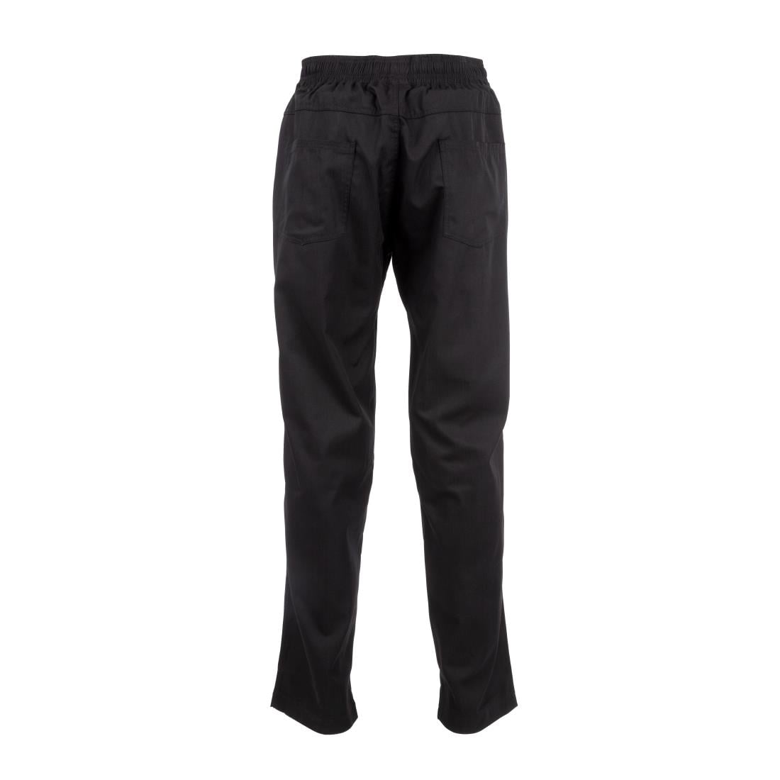 Pantalon de cuisinier ample unisexe Chef Works Better Built Baggy noir M — A695-M