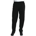 Pantalon de cuisinier ample unisexe Chef Works Better Built Baggy noir M — A695-M