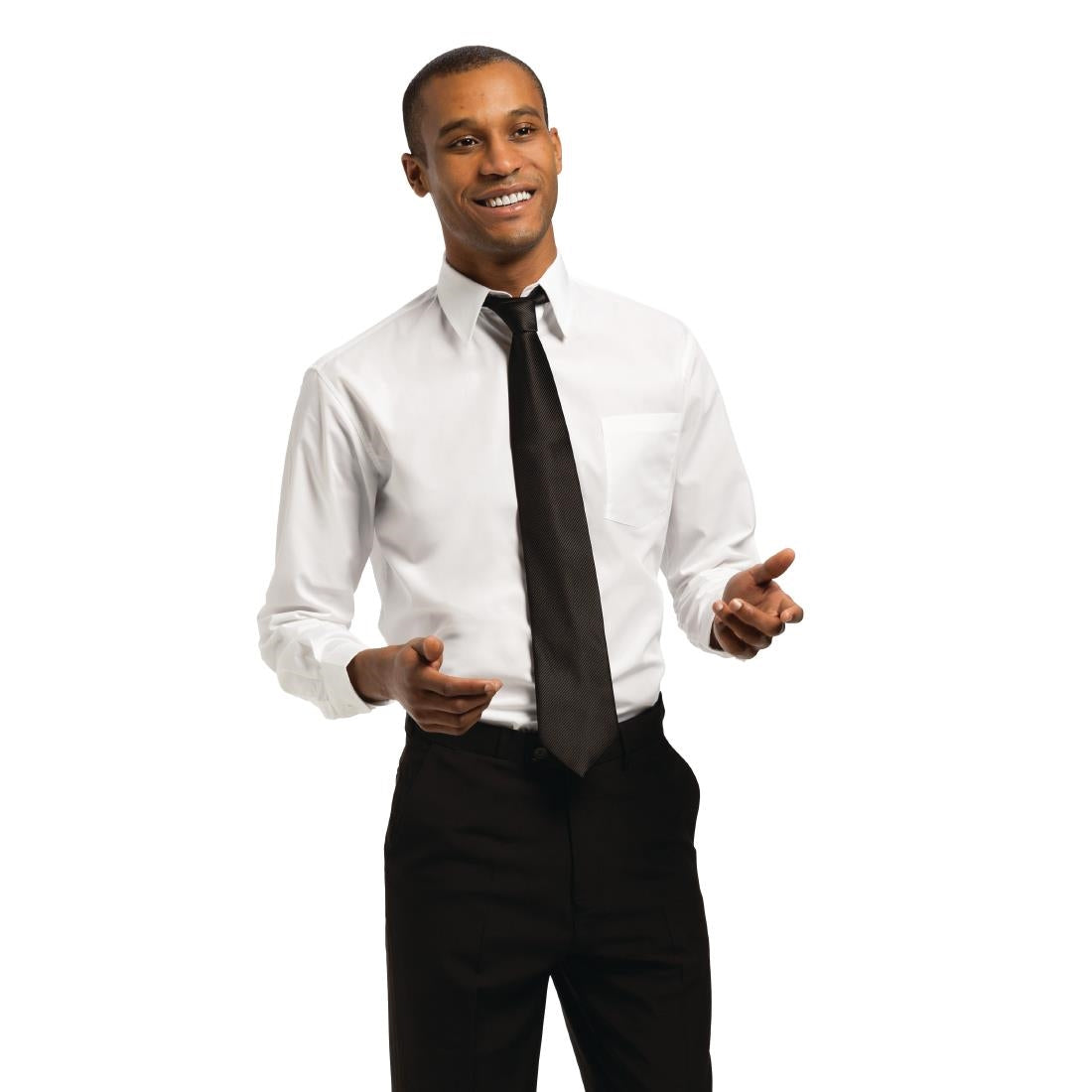 Chemise mixte Uniform Works manches longues blanche S — A730-S