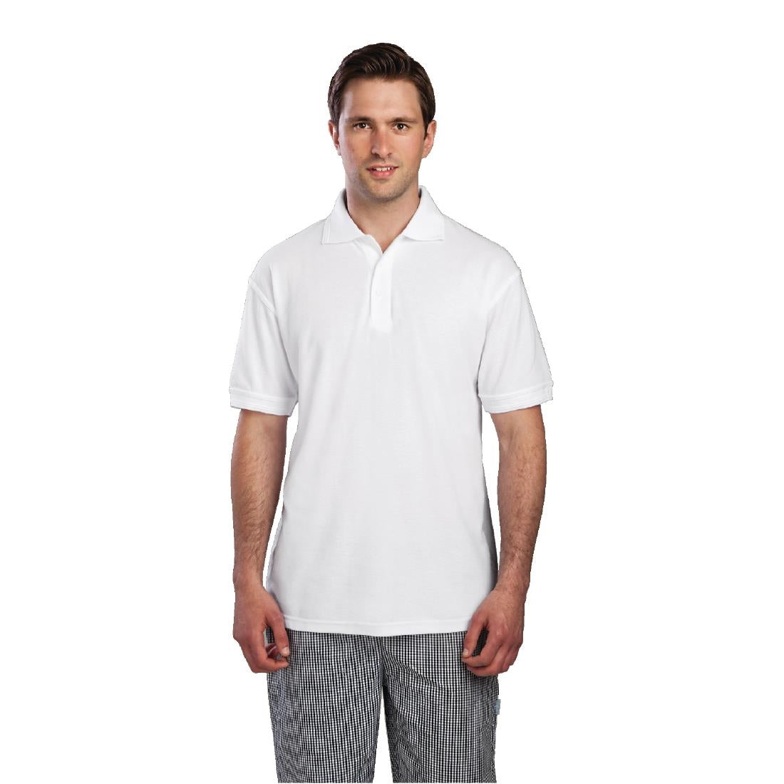 Polo mixte blanc S — A734-S