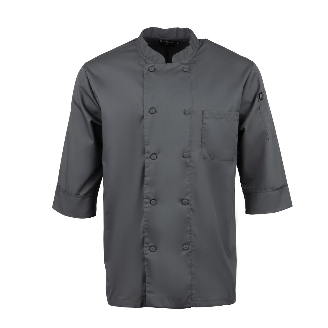 Veste de cuisine mixte Chef Works grise L — A934-L