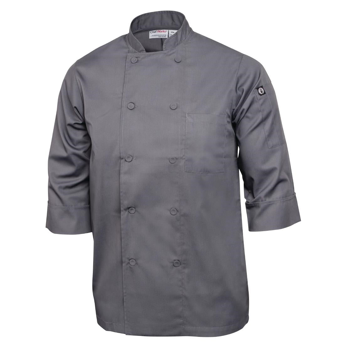 Veste de cuisine mixte Chef Works grise L — A934-L