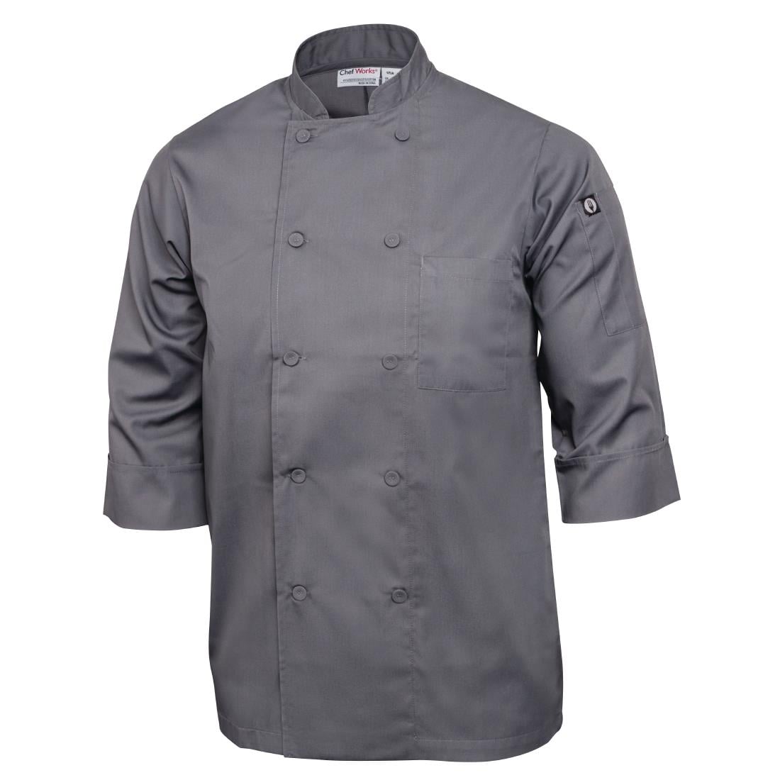 Veste de cuisine mixte Chef Works grise S — A934-S