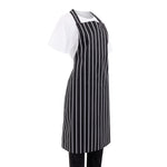 Tablier bavette Whites rayé noir et blanc — A935