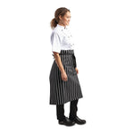 Tablier de cuisine Whites rayé blanc et noir — A938