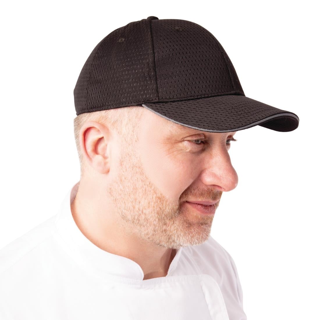 Casquette baseball Cool Vent Chef Works noire et grise — A942