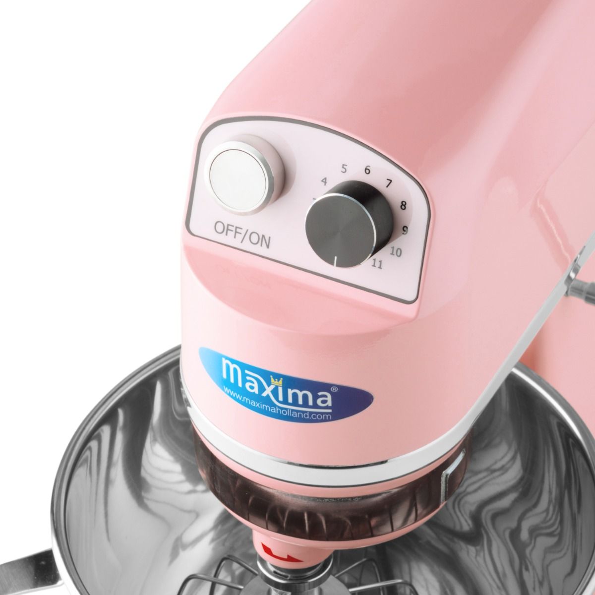 Mixer planétaire - 7 L - jusqu'à 2 kg de pâte - rose – Maxima 09300151