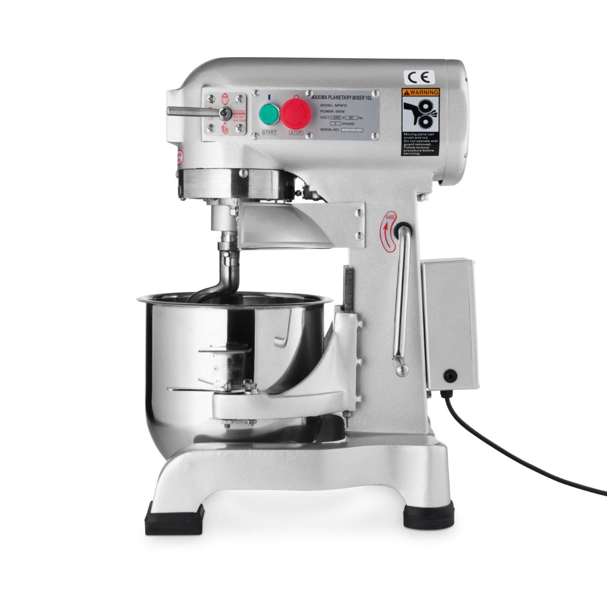 Mixer planétaire - 10 L - jusqu'à 5 kg de pâte - 3 vitesses – Maxima 09300160