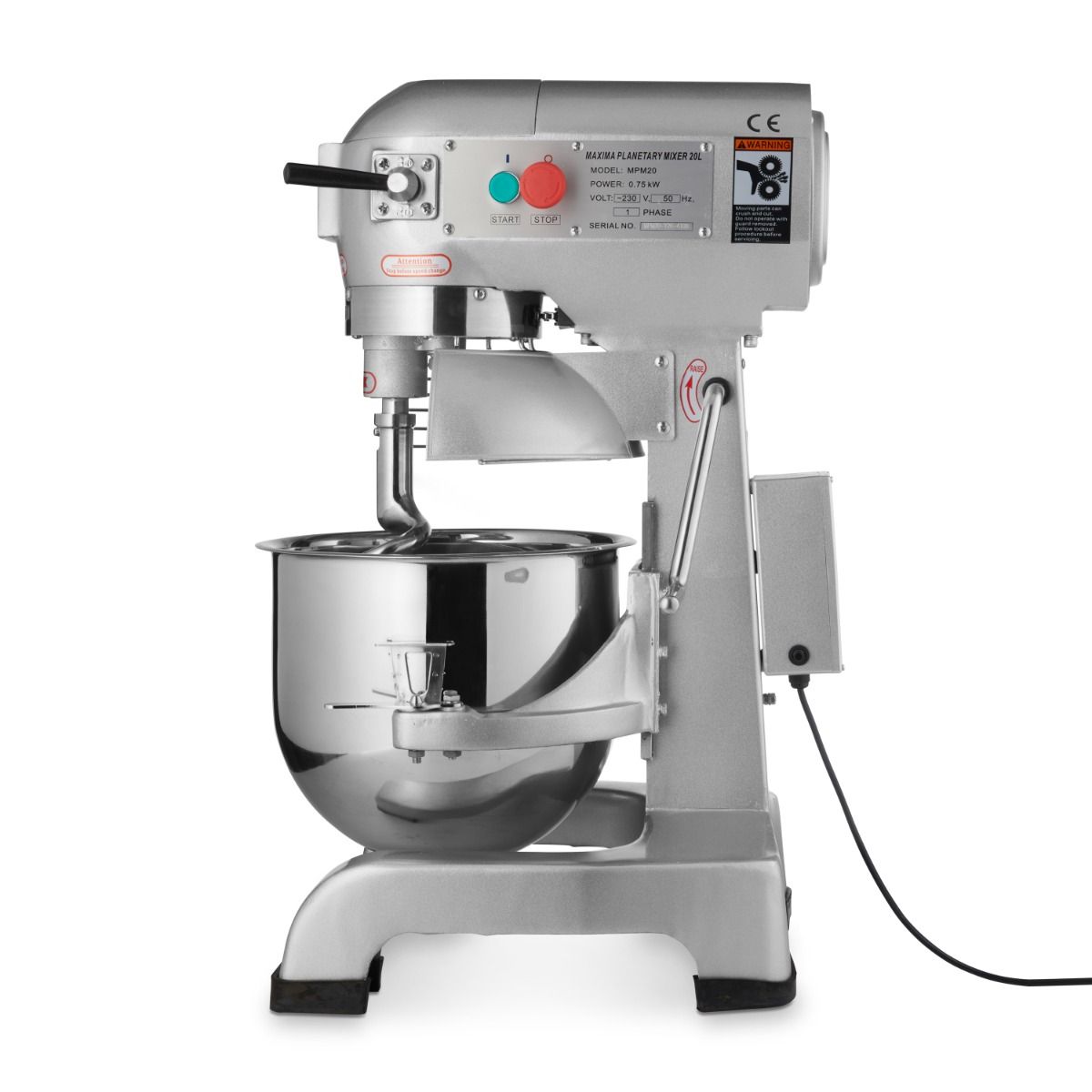 Mixer planétaire - 20 L - jusqu'à 10 kg de pâte - 3 vitesses – Maxima 09300165