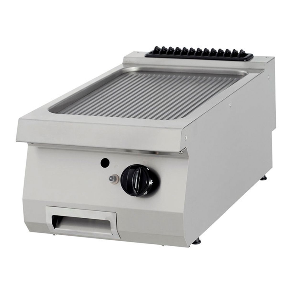 Premium plaque de gril - chrome rainuré - unité simple - profondeur 90 cm - gaz – Maxima 09398568