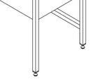 Table lave-vaisselle - 150 x 70 cm - avec 2 éviers et dosseret  – Maxima 09394085