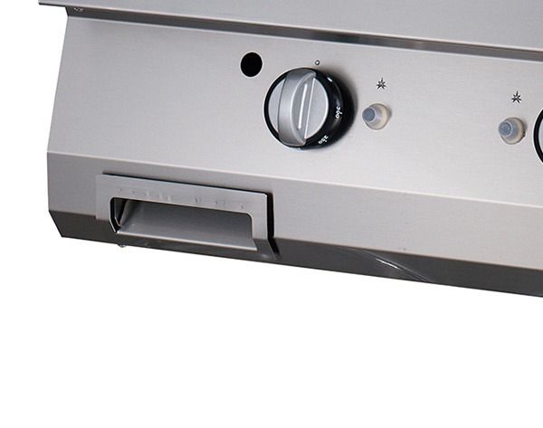 Premium plaque de gril - chrome demi-rainuré - unité double - profondeur 90 cm - gaz – Maxima 09398572
