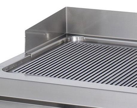 Premium plaque de gril - chrome rainuré - unité double - profondeur 90 cm - gaz – Maxima 09398574