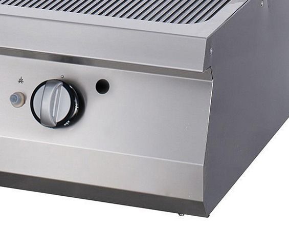 Premium plaque de gril - chrome rainuré - unité double - profondeur 90 cm - gaz – Maxima 09398574