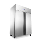 Réfrigérateur - 1400 L - 6 étagères réglables (2/1 GN) - sur roulettes - acier inoxydable – Maxima 09400020