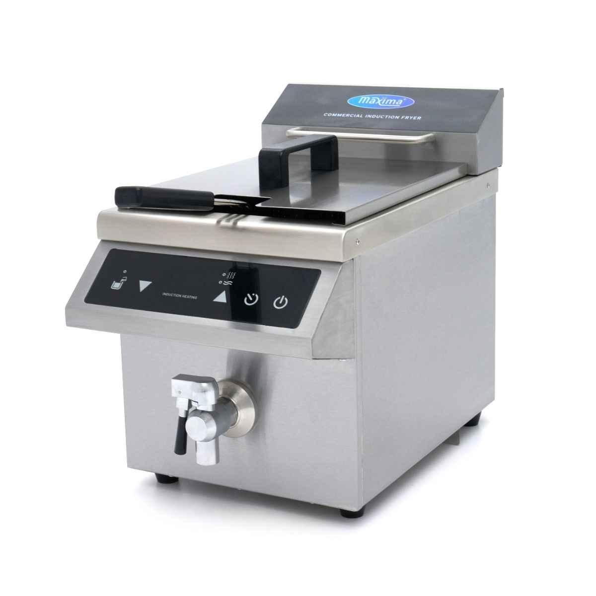 Friteuse - 8 L - 1 panier - induction - avec robinet de vidange – Maxima 09371090