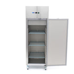 Réfrigérateur - 400 L - 3 étagères réglables (1/1 GN) - acier inoxydable - sur roulettes  – Maxima 09400131