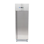 Réfrigérateur - 400 L - 3 étagères réglables (1/1 GN) - acier inoxydable - sur roulettes  – Maxima 09400131