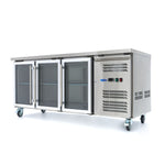 Réfrigérateur de comptoir - 180 cm - 3 portes vitrées – Maxima 09400406